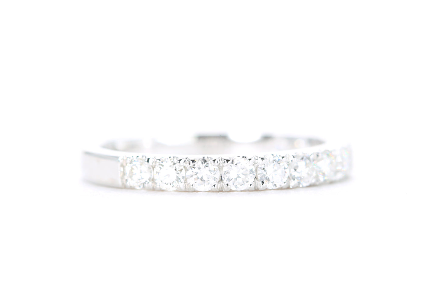 Micro Pavé Diamond Ring 3/4 Carat in White Gold