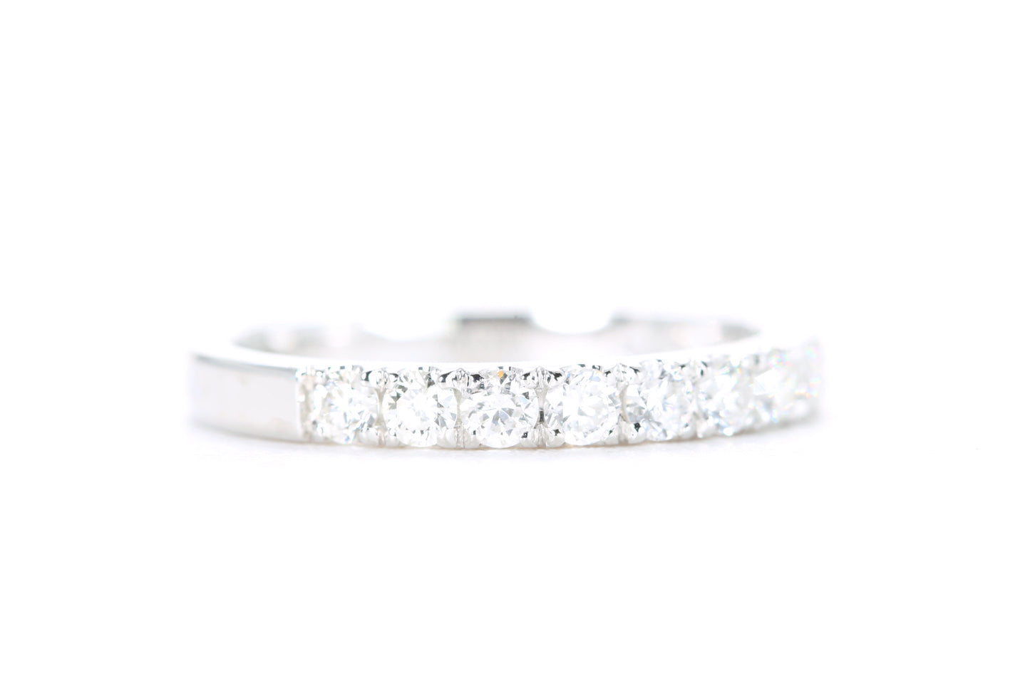 Micro Pavé Diamond Ring 3/4 Carat in White Gold