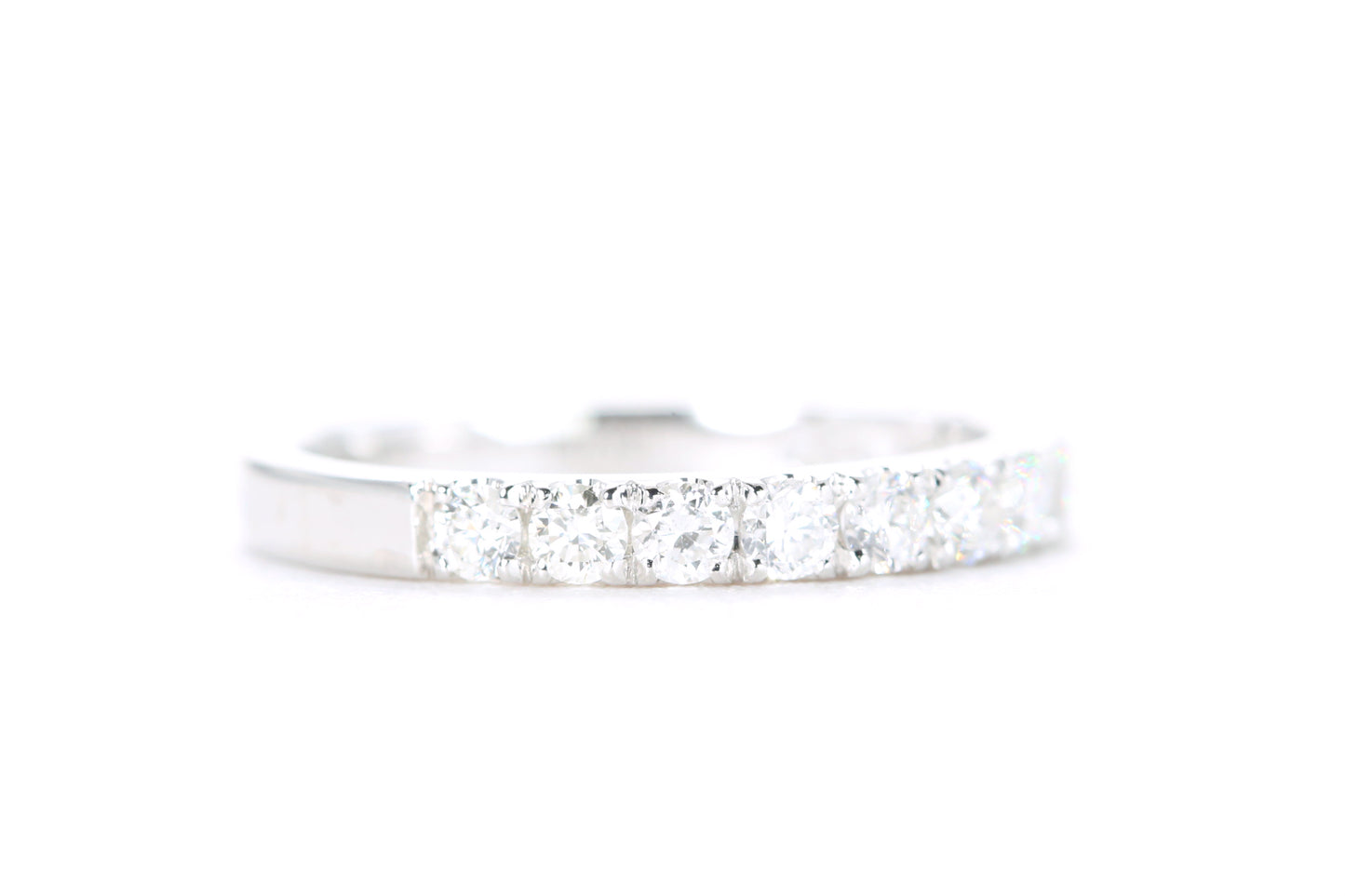 Micro Pavé Diamond Ring 3/4 Carat in White Gold