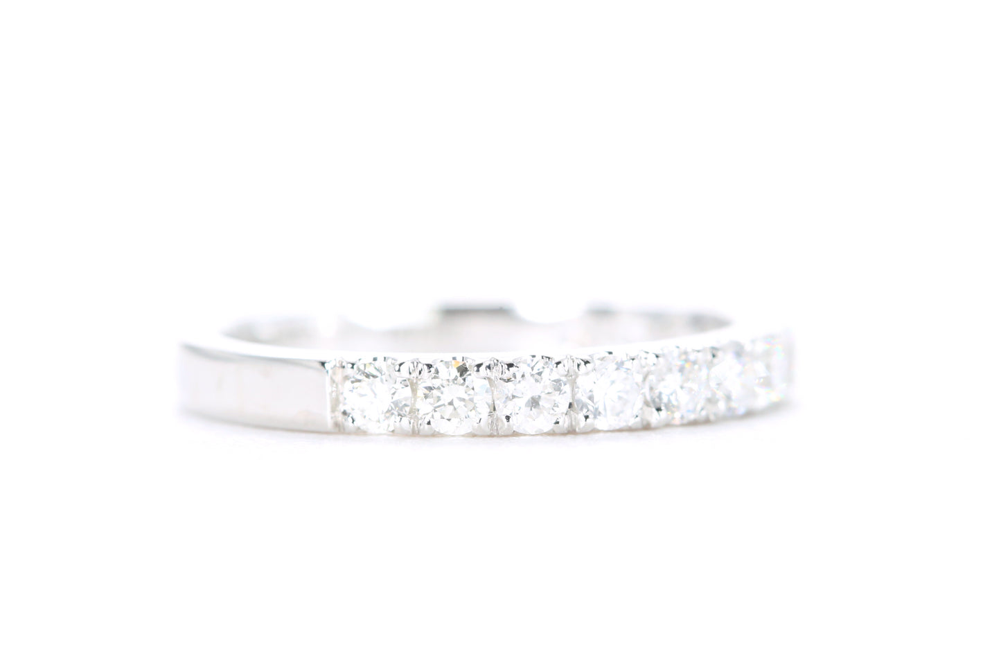 Micro Pavé Diamond Ring 3/4 Carat in White Gold