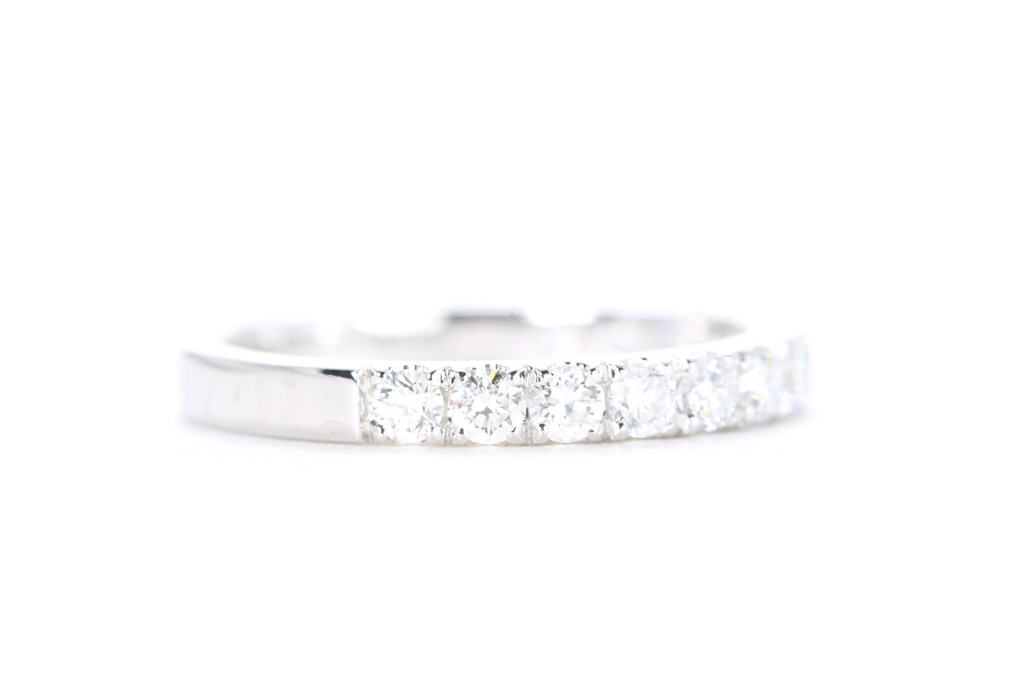 Micro Pavé Diamond Ring 3/4 Carat in White Gold