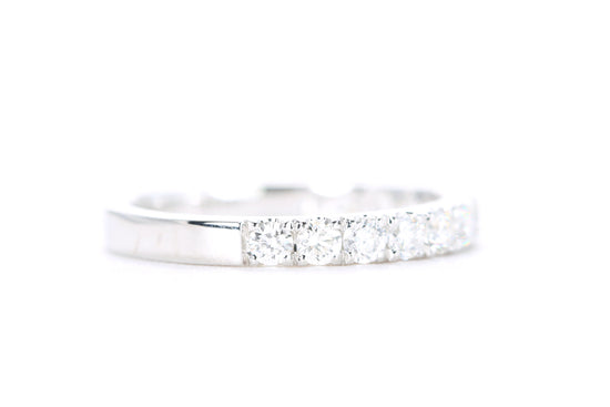 Micro Pavé Diamond Ring 1/2 Carat in White Gold