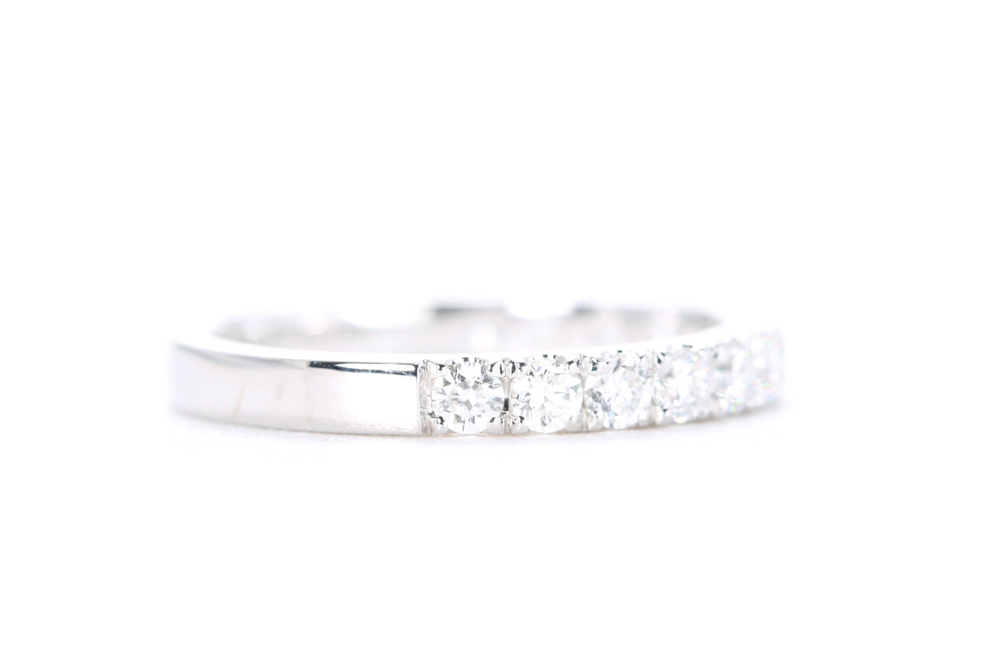 Micro Pavé Diamond Ring 3/4 Carat in White Gold