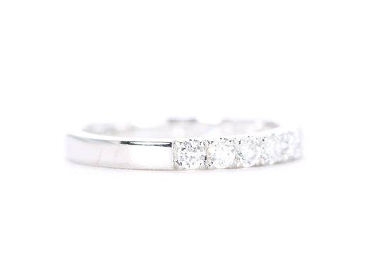 Micro Pavé Diamond Ring 3/4 Carat in White Gold