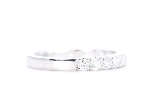 Micro Pavé Diamond Ring 3/4 Carat in White Gold