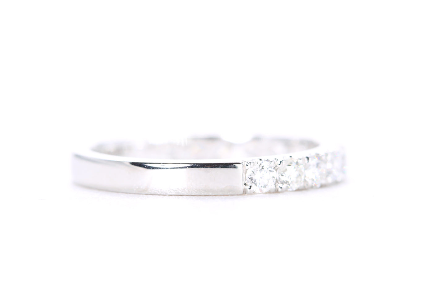 Micro Pavé Diamond Ring 3/4 Carat in White Gold