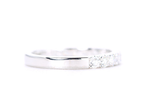 Micro Pavé Diamond Ring 3/4 Carat in White Gold