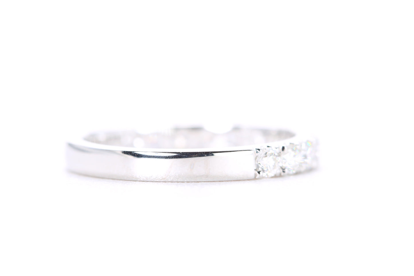 Micro Pavé Diamond Ring 3/4 Carat in White Gold