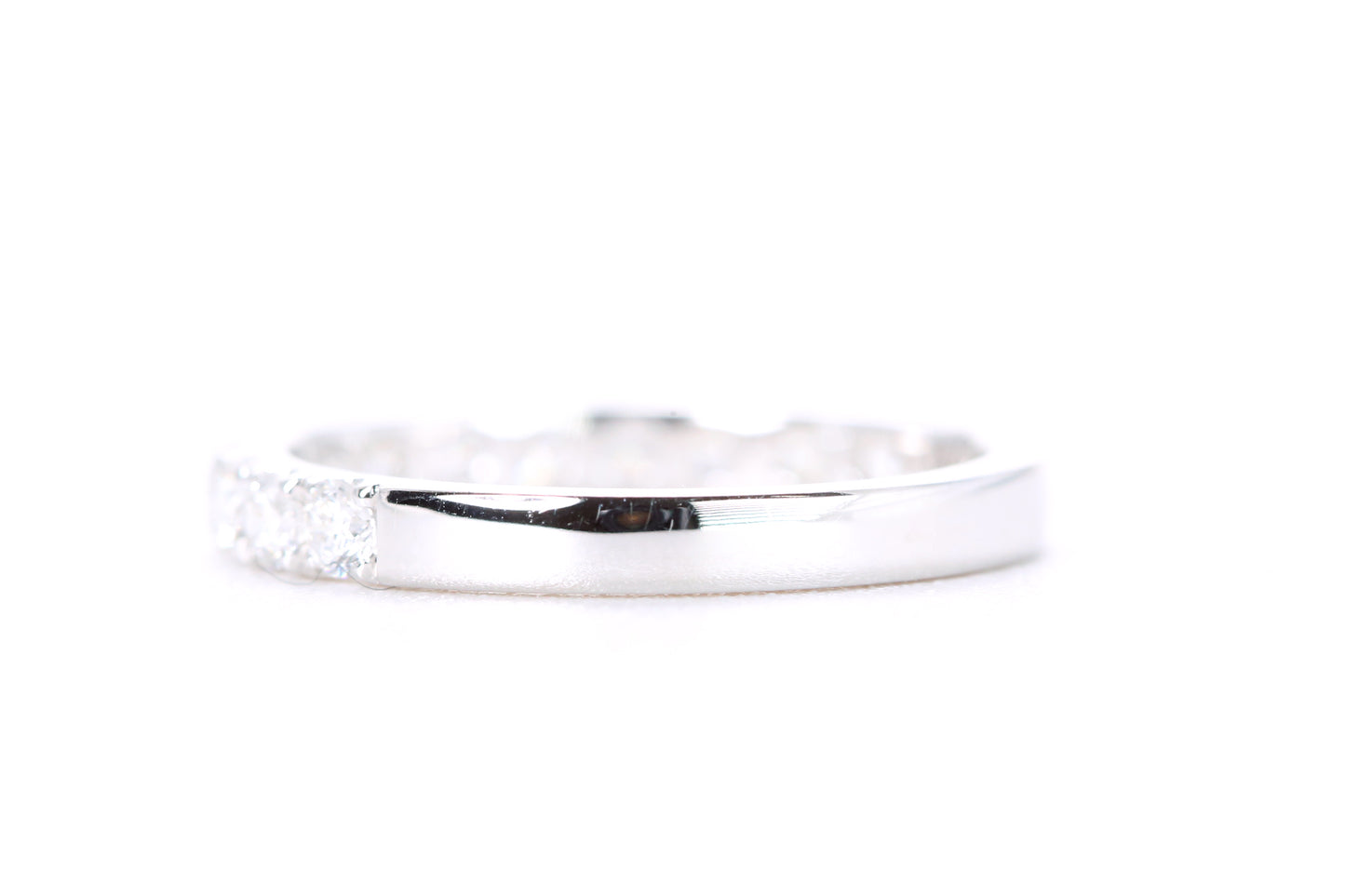 Micro Pavé Diamond Ring 3/4 Carat in White Gold