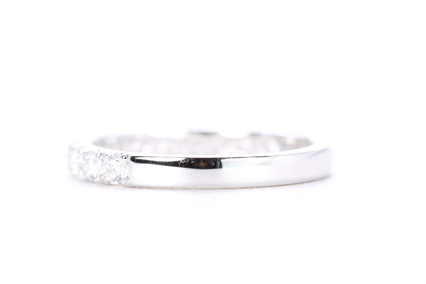 Micro Pavé Diamond Ring 3/4 Carat in White Gold