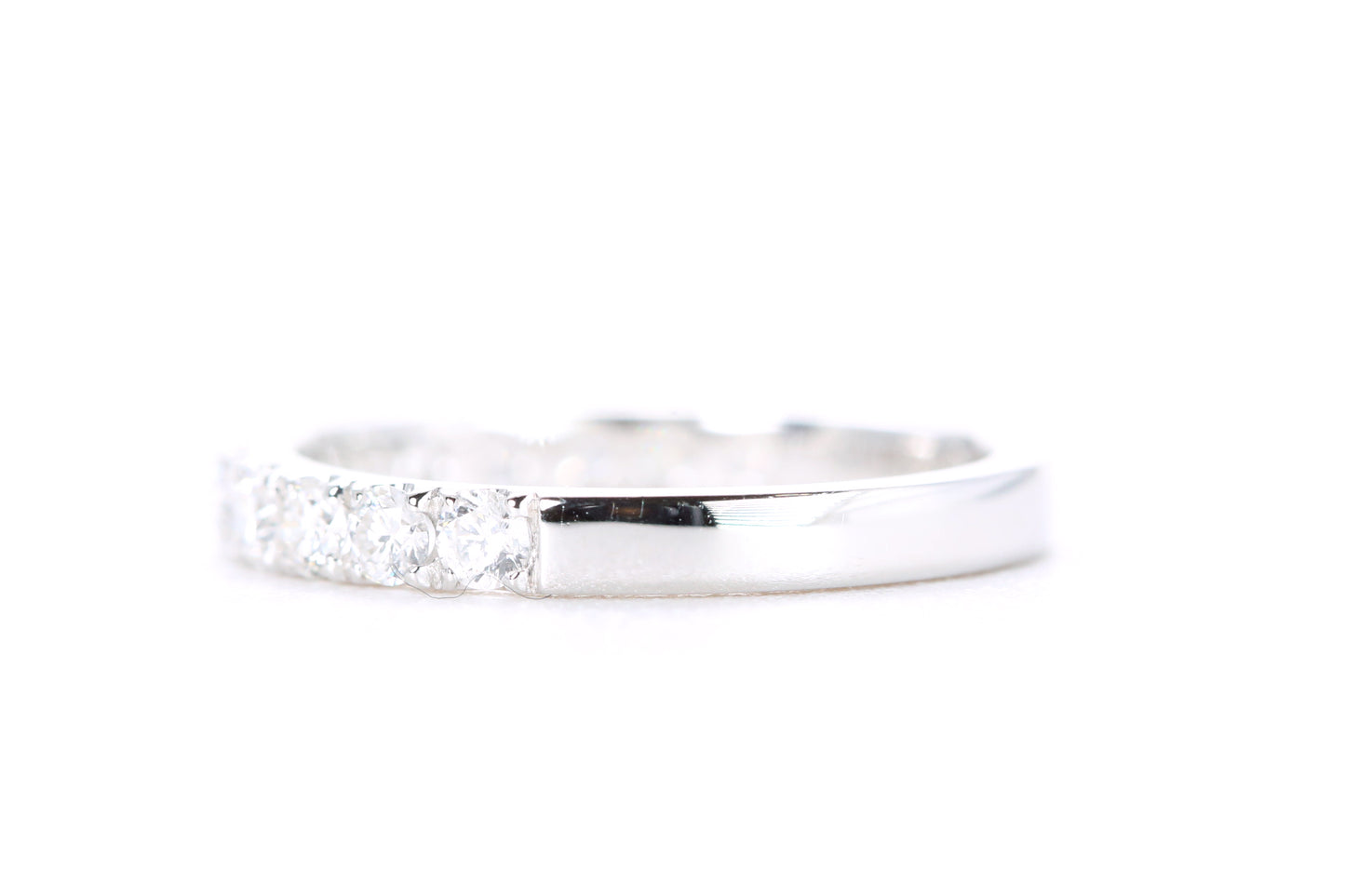 Micro Pavé Diamond Ring 3/4 Carat in White Gold