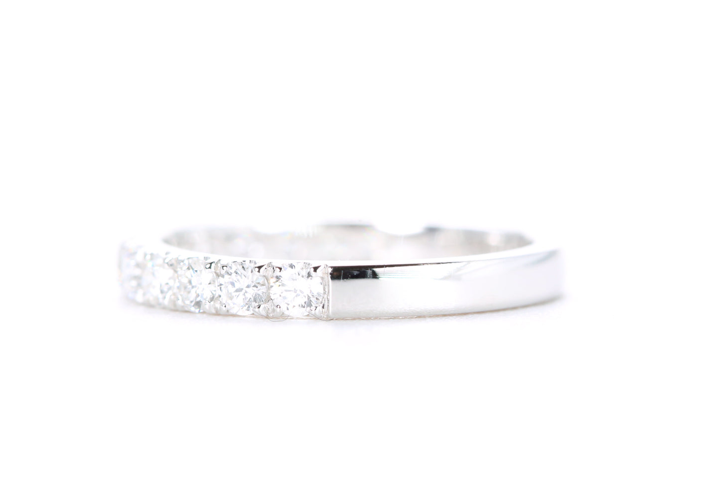 Micro Pavé Diamond Ring 3/4 Carat in White Gold