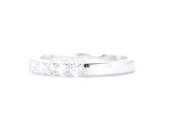 Micro Pavé Diamond Ring 3/4 Carat in White Gold