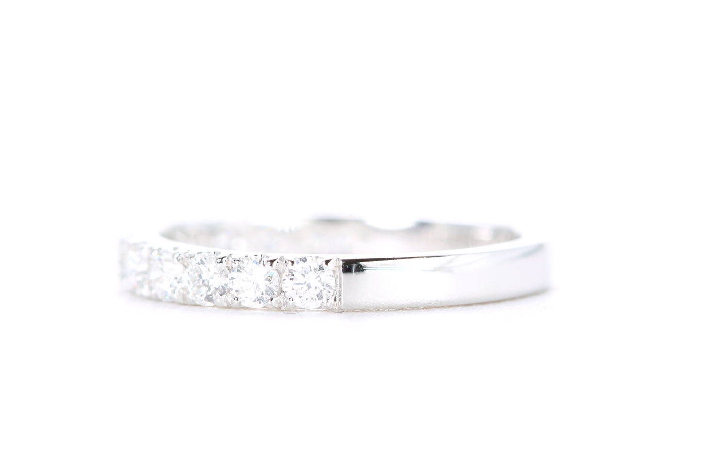 Micro Pavé Diamond Ring 1/2 Carat in White Gold