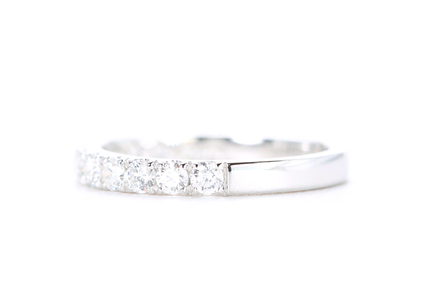 Micro Pavé Diamond Ring 3/4 Carat in White Gold