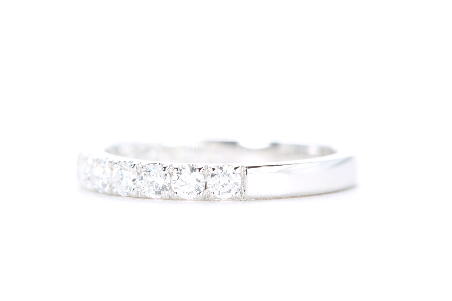 Micro Pavé Diamond Ring 3/4 Carat in White Gold