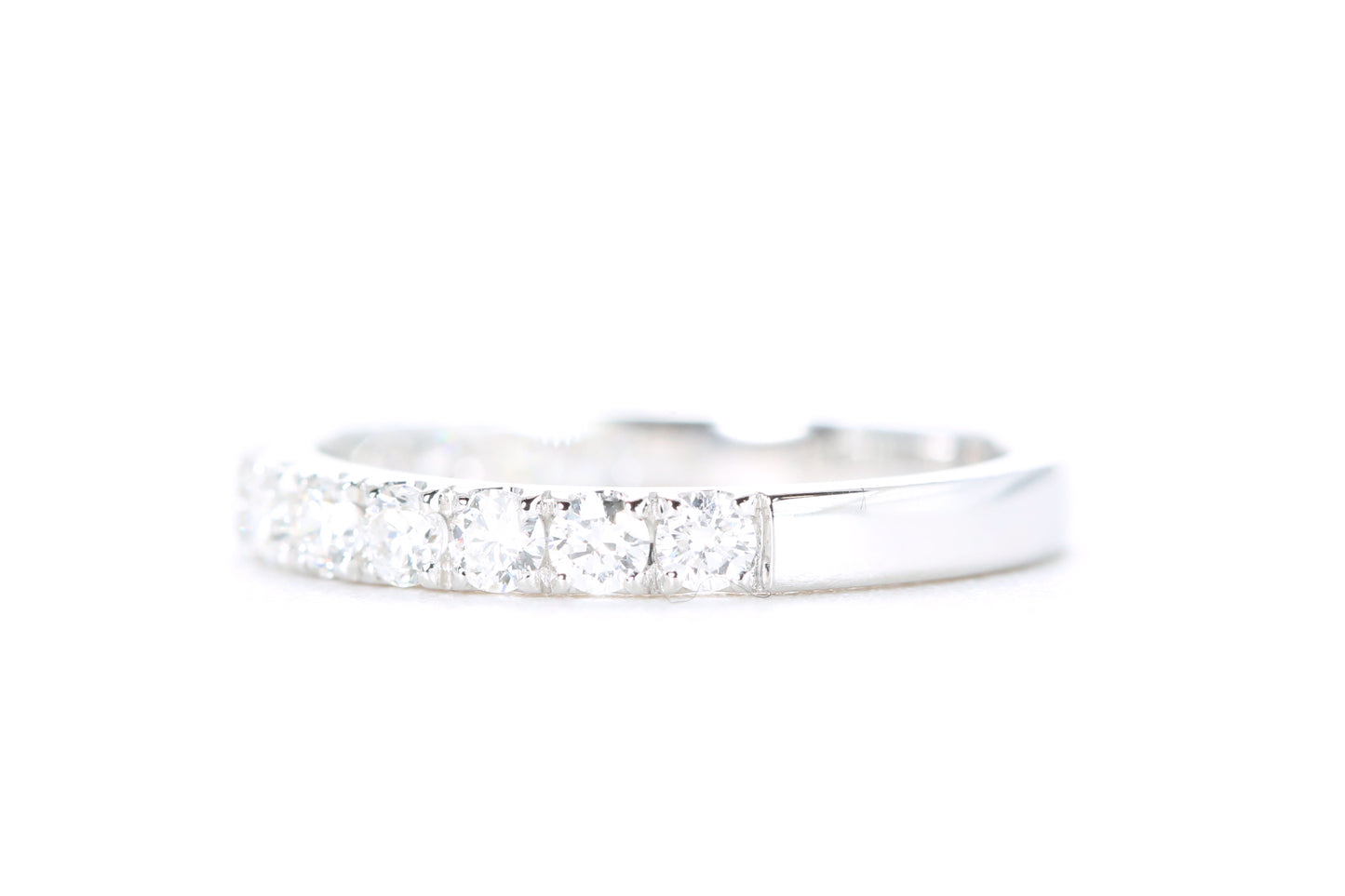 Micro Pavé Diamond Ring 3/4 Carat in White Gold