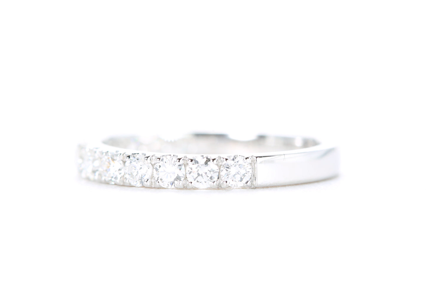 Micro Pavé Diamond Ring 3/4 Carat in White Gold