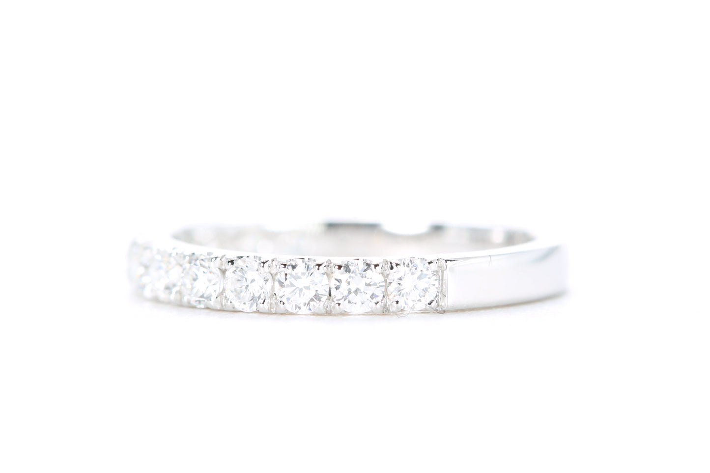 Micro Pavé Diamond Ring 3/4 Carat in White Gold