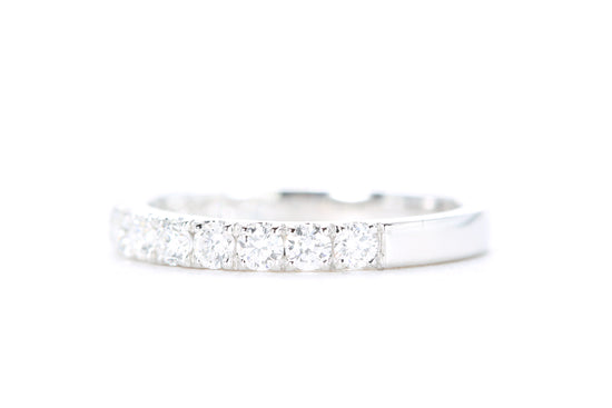 Micro Pavé Diamond Ring 3/4 Carat in White Gold