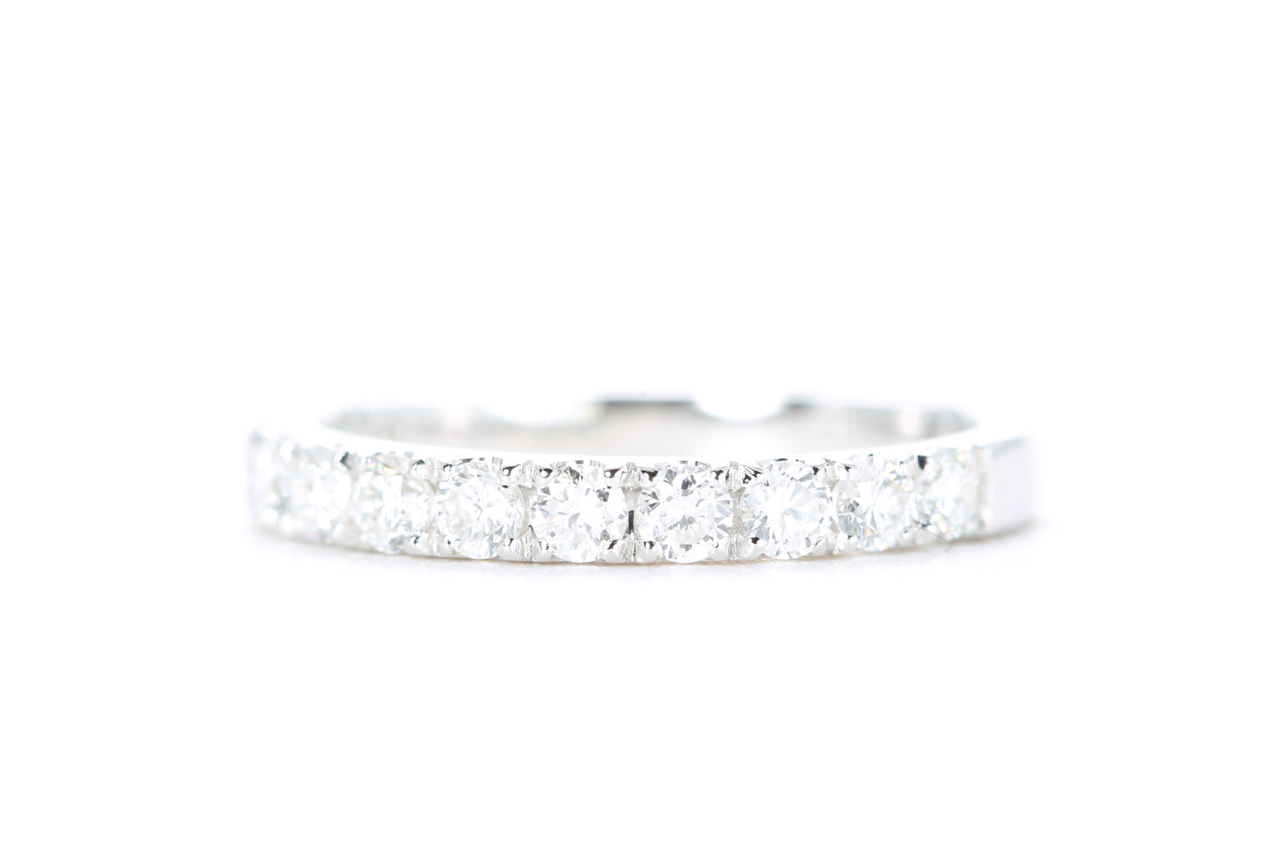 Micro Pavé Diamond Ring 3/4 Carat in White Gold