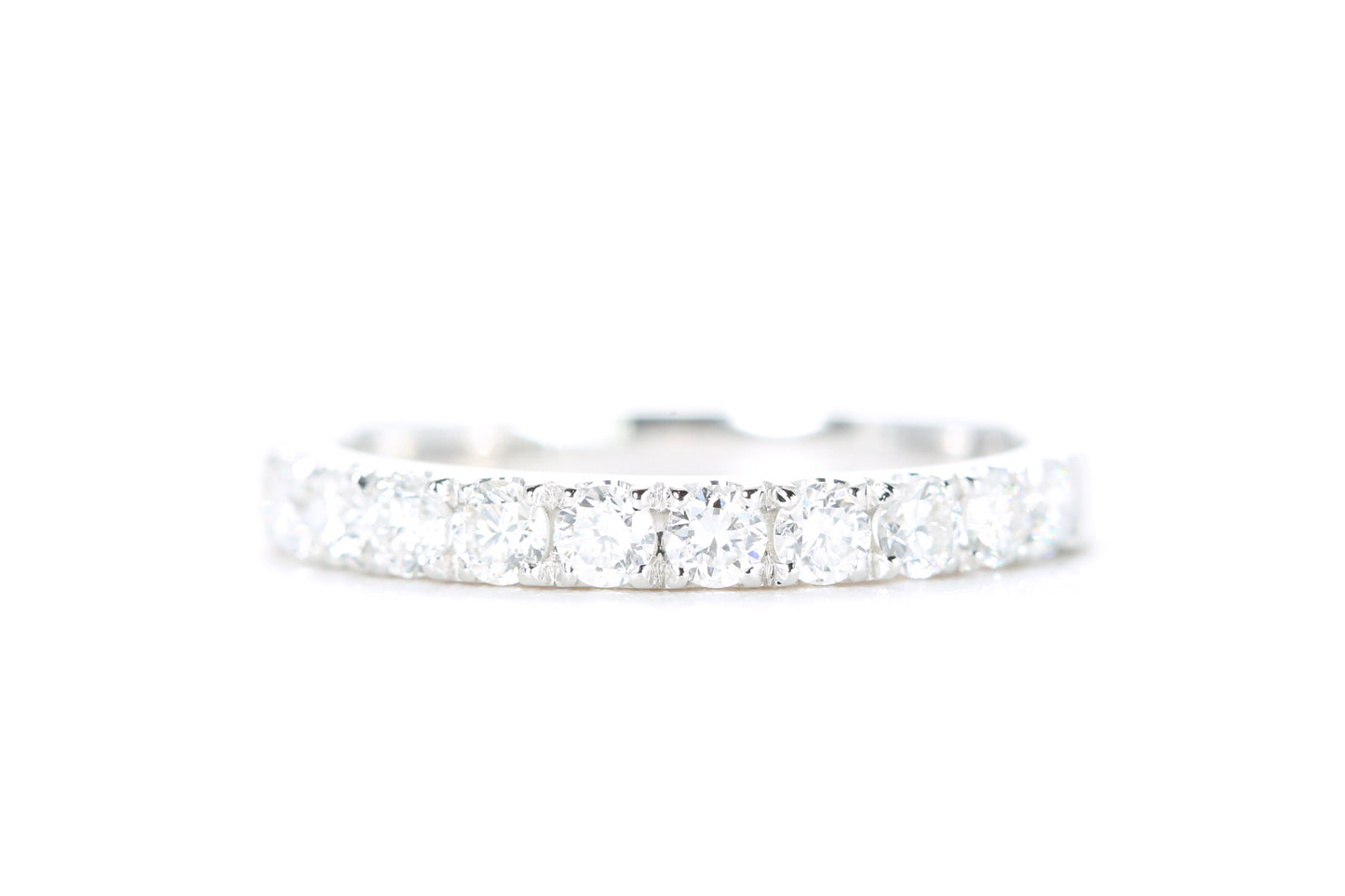 Micro Pavé Diamond Ring 3/4 Carat in White Gold