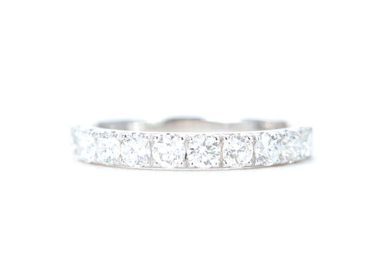 Micro Pavé One Carat Diamond Ring in 14K White Gold