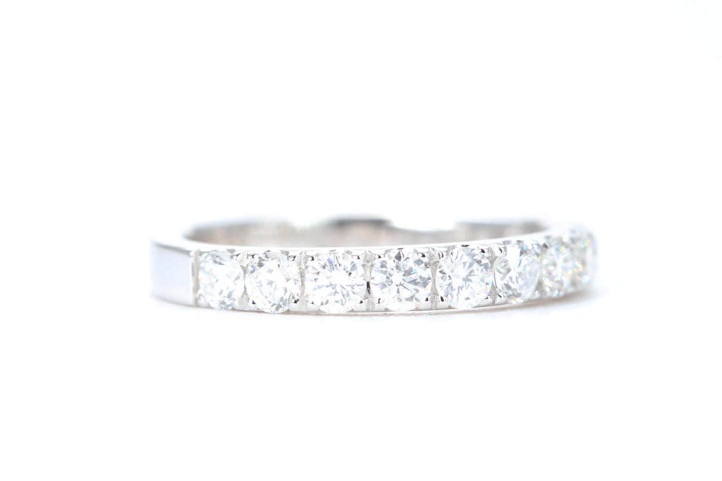 Micro Pavé One Carat Diamond Ring in 14K White Gold