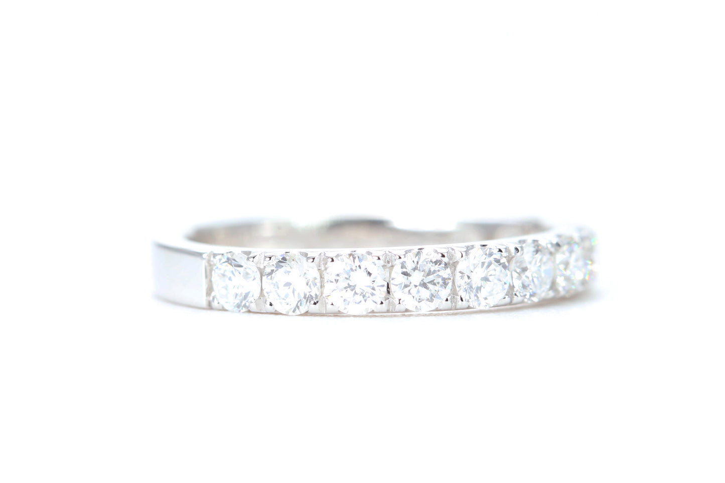 Micro Pavé One Carat Diamond Ring in 14K White Gold