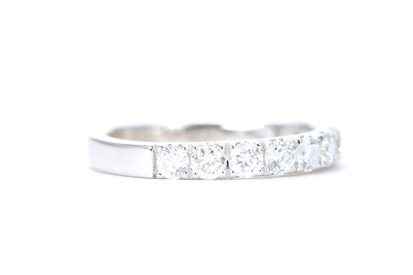 Micro Pavé One Carat Diamond Ring in 14K White Gold