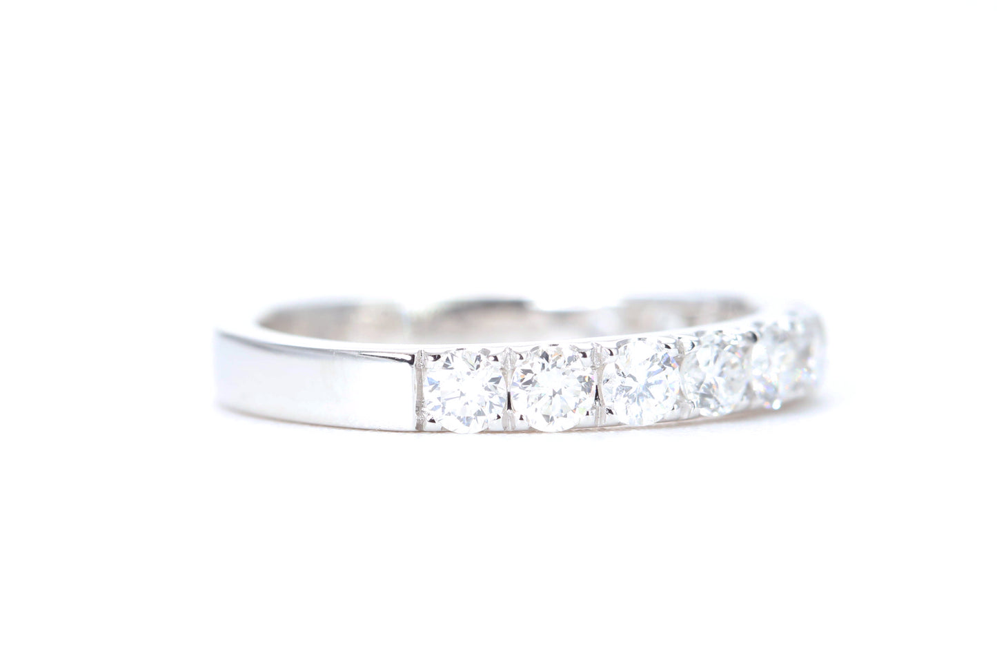 Micro Pavé One Carat Diamond Ring in 14K White Gold