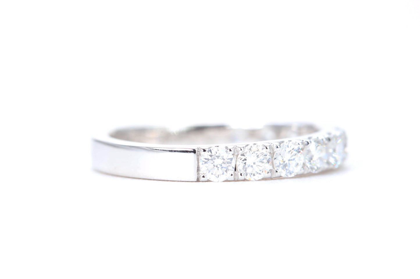 Micro Pavé One Carat Diamond Ring in 14K White Gold