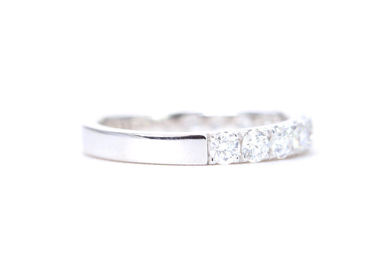 Micro Pavé One Carat Diamond Ring in 14K White Gold