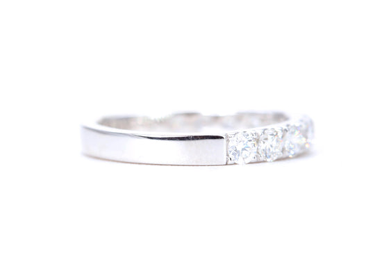 Micro Pavé One Carat Diamond Ring in 14K White Gold