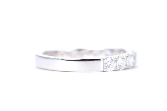 Micro Pavé One Carat Diamond Ring in 14K White Gold