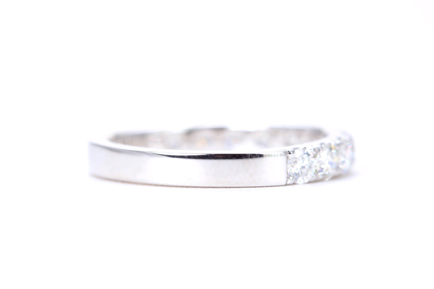 Micro Pavé One Carat Diamond Ring in 14K White Gold