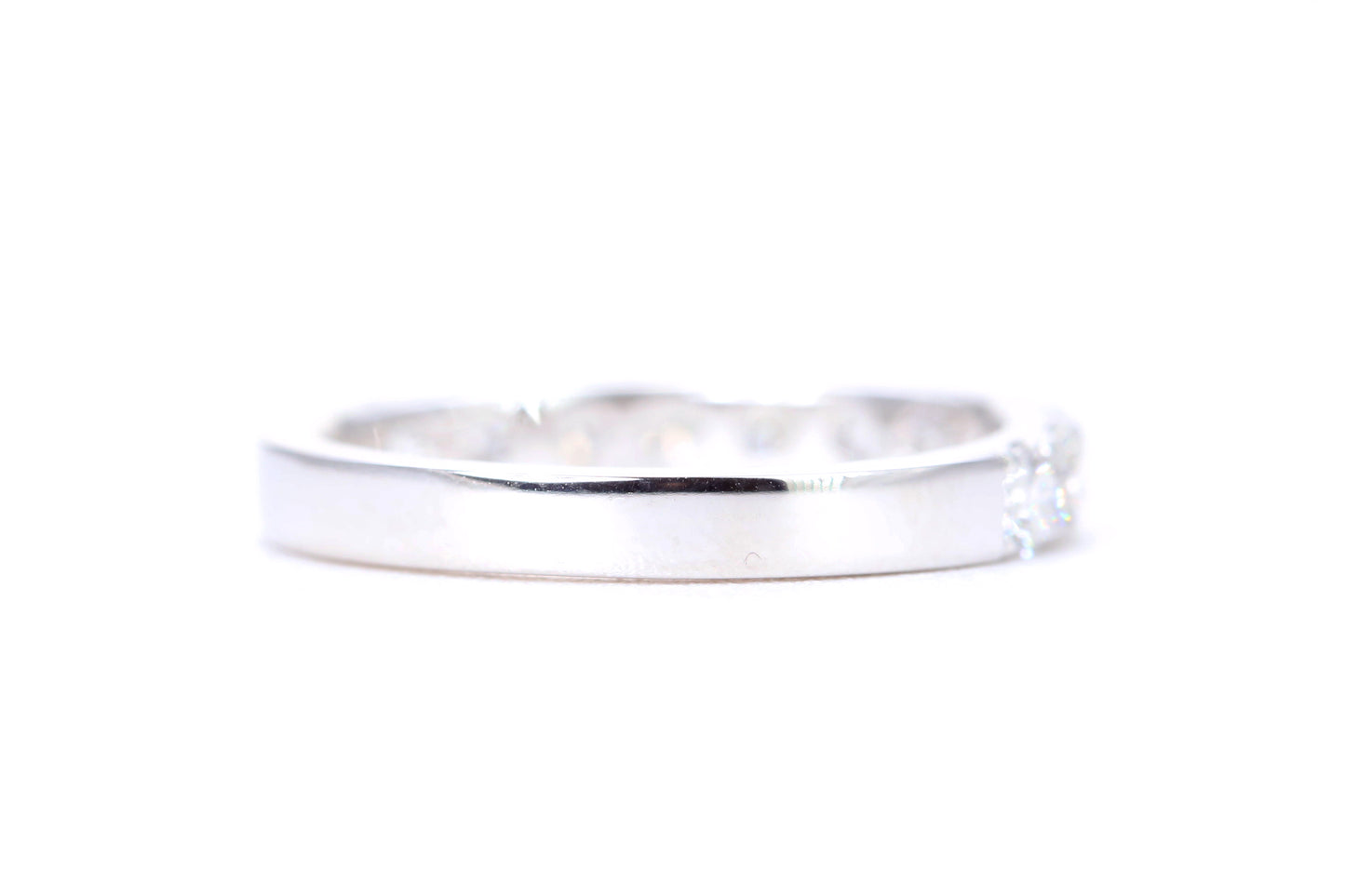 Micro Pavé One Carat Diamond Ring in 14K White Gold