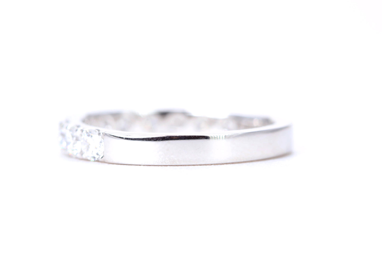 Micro Pavé One Carat Diamond Ring in 14K White Gold