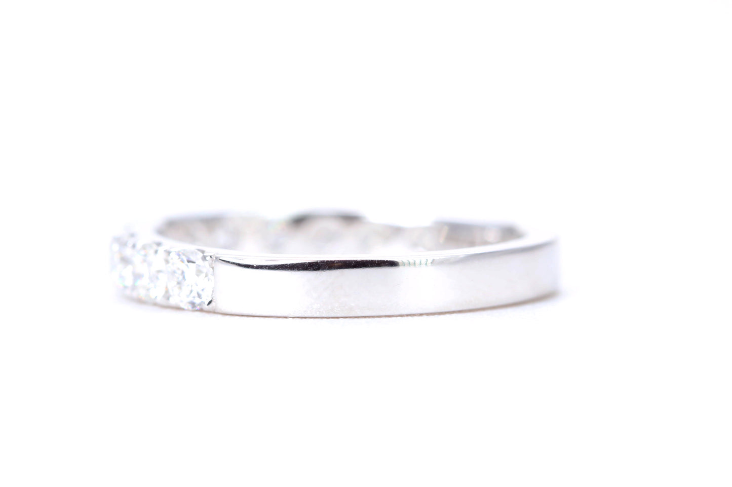 Micro Pavé One Carat Diamond Ring in 14K White Gold