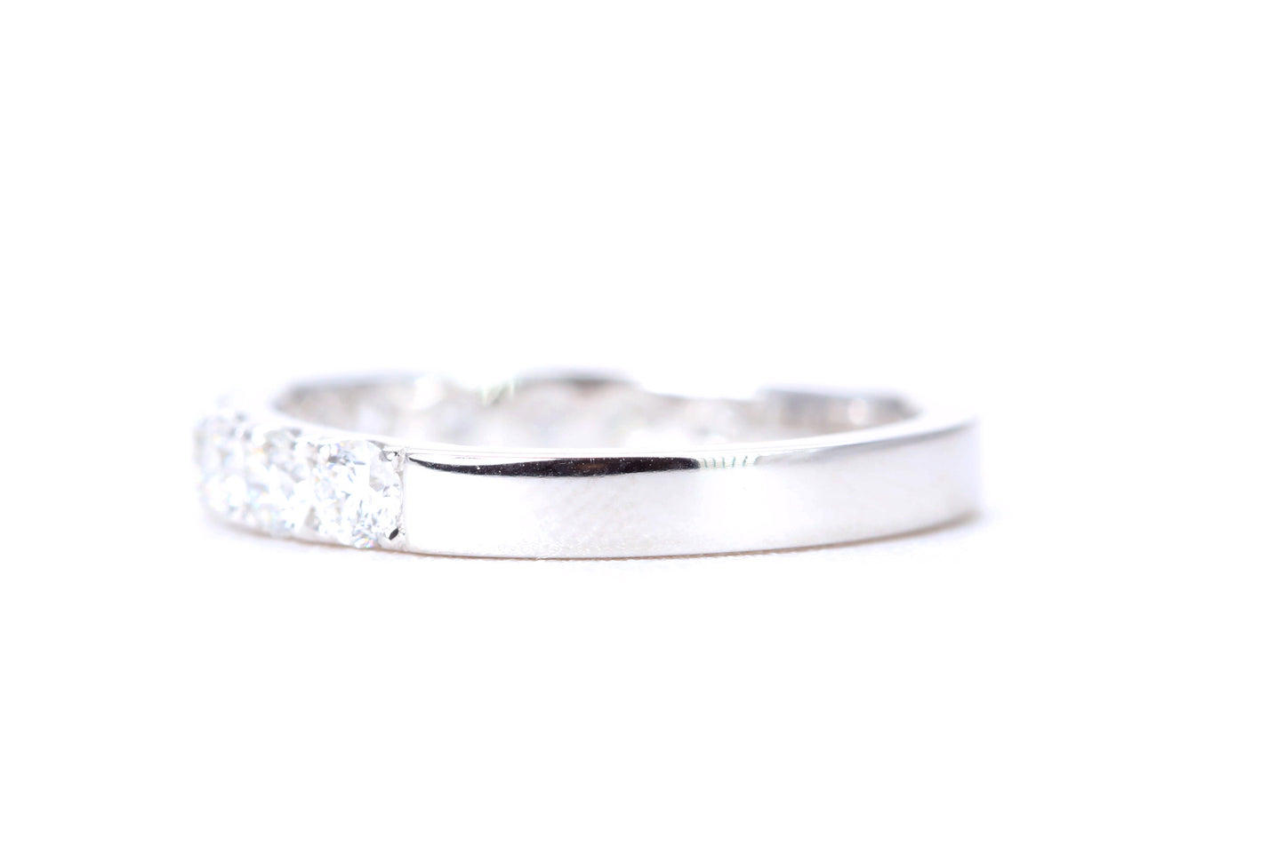 Micro Pavé One Carat Diamond Ring in 14K White Gold