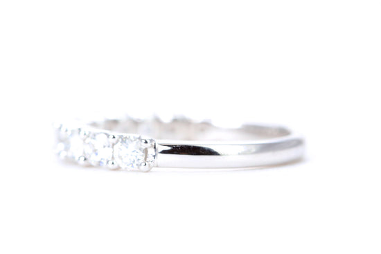 Micro Pavé One Carat Diamond Ring in 14K White Gold