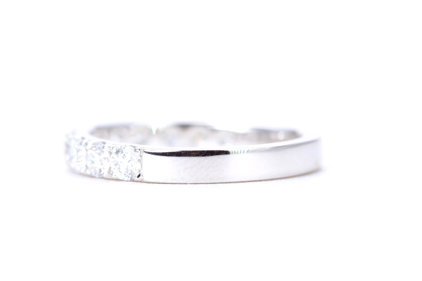 Micro Pavé One Carat Diamond Ring in 14K White Gold