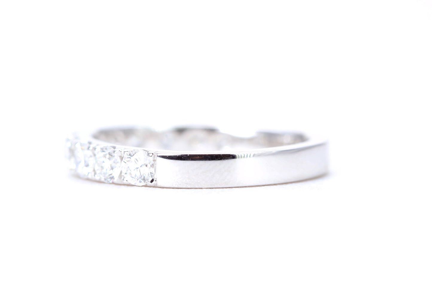 Micro Pavé One Carat Diamond Ring in 14K White Gold