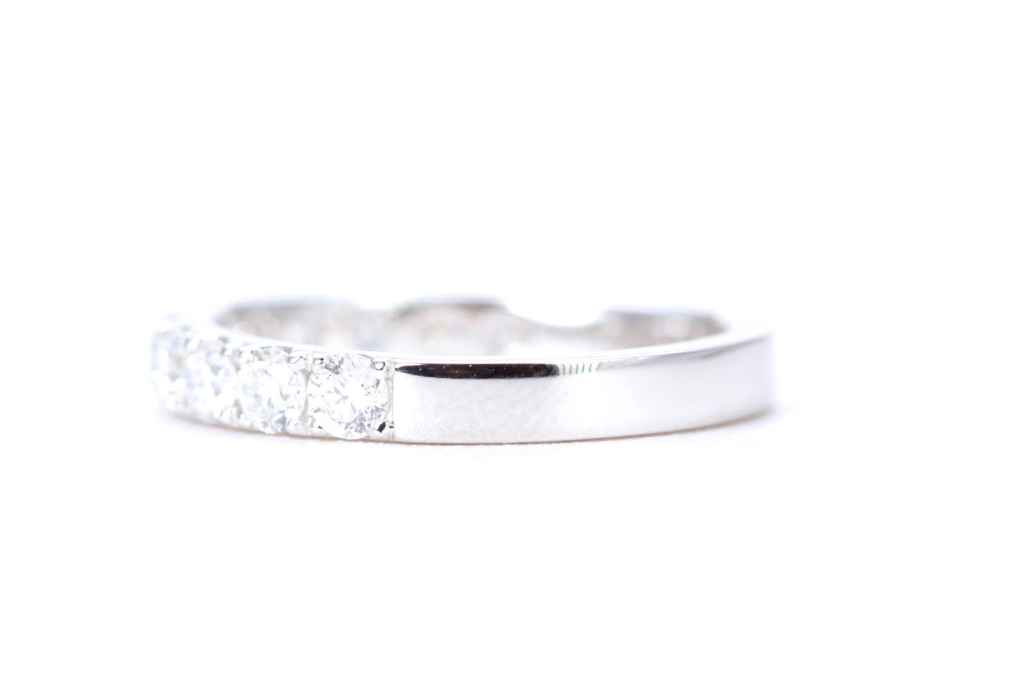 Micro Pavé One Carat Diamond Ring in 14K White Gold