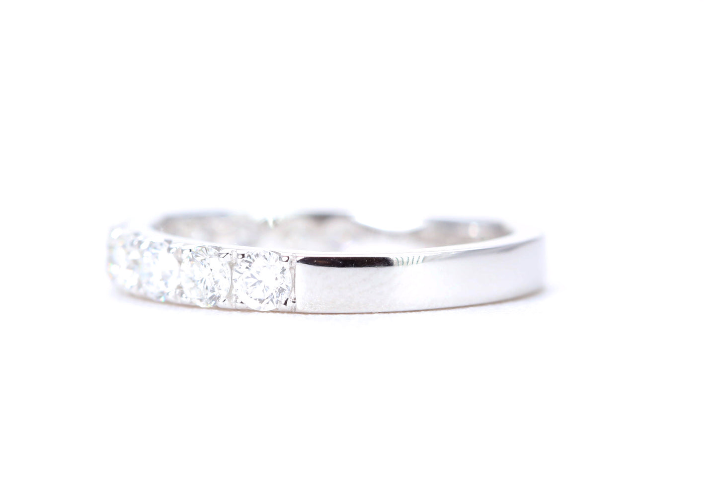 Micro Pavé One Carat Diamond Ring in 14K White Gold