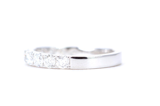 Micro Pavé One Carat Diamond Ring in 14K White Gold