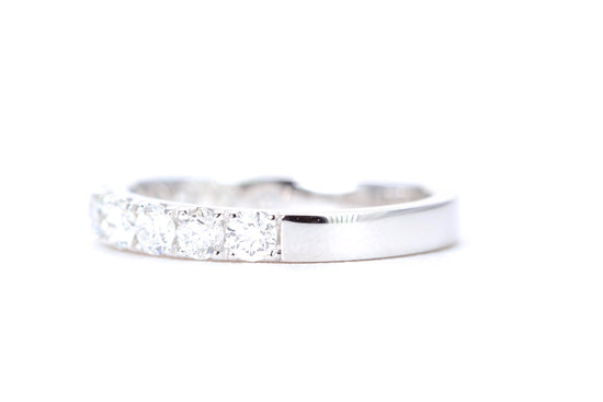 Micro Pavé One Carat Diamond Ring in 14K White Gold