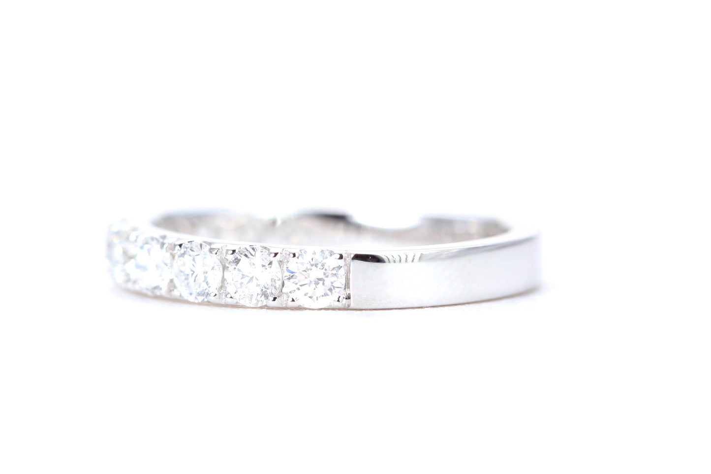 Micro Pavé One Carat Diamond Ring in 14K White Gold