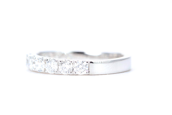 Micro Pavé One Carat Diamond Ring in 14K White Gold