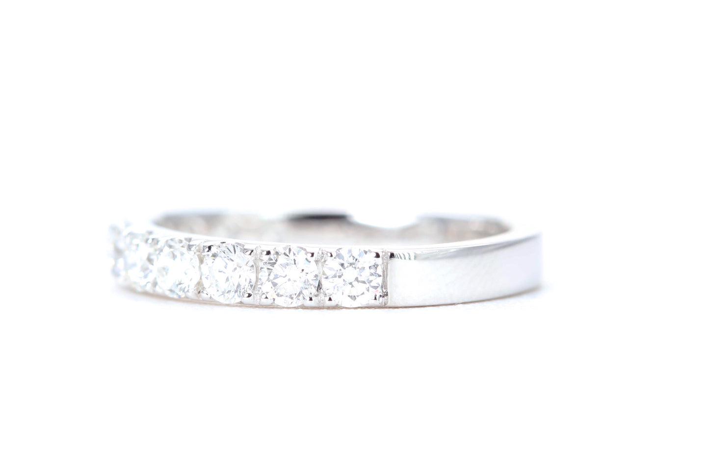 Micro Pavé One Carat Diamond Ring in 14K White Gold